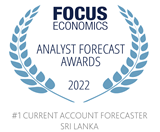 Focus Economics Analyst Forecast Awards 2022 #1 Current Account Forecaster Sri Lanka
